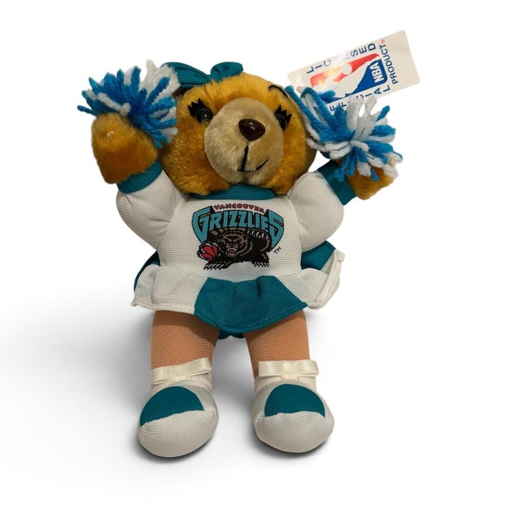 Vintage 1994 Play by Play NBA Vancouver Grizzlies cheerleader Plush Bear